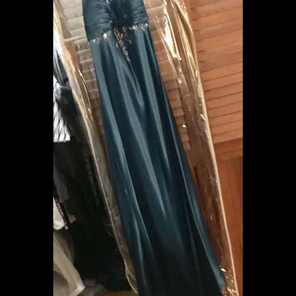 Stunning Floor Length Satin Prom Dress - Picture 4 of 8